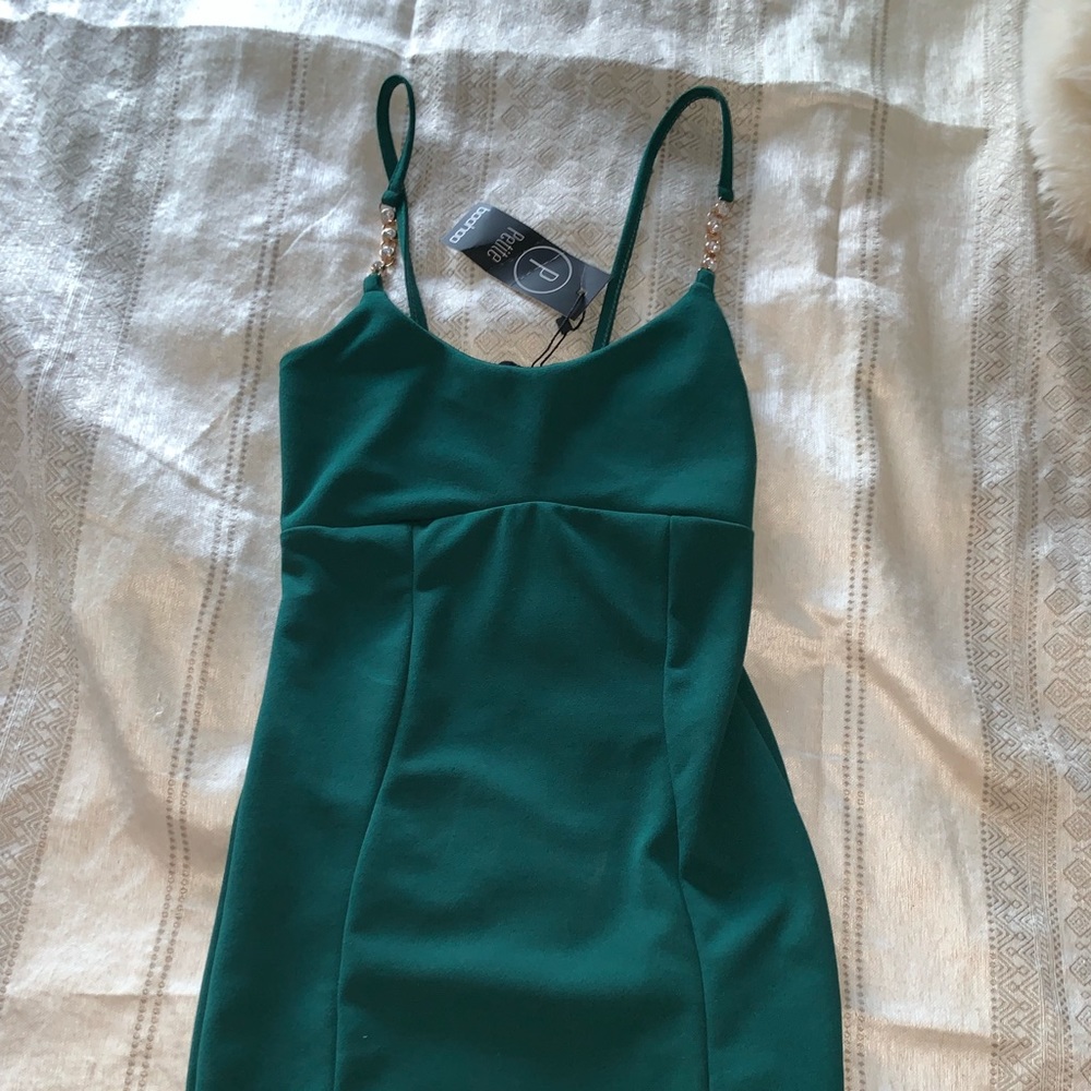 Boohoo Emerald Green Mini Dress